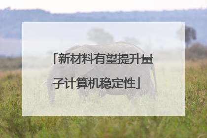 新材料有望提升量子计算机稳定性