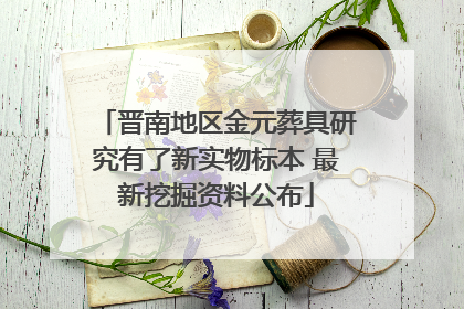 晋南地区金元葬具研究有了新实物标本 最新挖掘资料公布