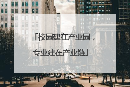 校园建在产业园，专业建在产业链