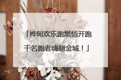 桦甸欢乐跑燃情开跑 千名跑者嗨翻金城！