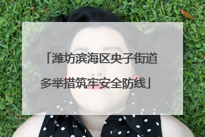 潍坊滨海区央子街道多举措筑牢安全防线