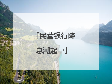 民营银行降息潮起→