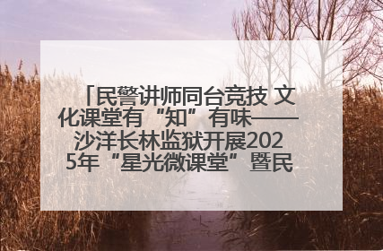 民警讲师同台竞技 文化课堂有“知”有味——沙洋长林监狱开展2025年“星光微课堂”暨民警优质课竞赛