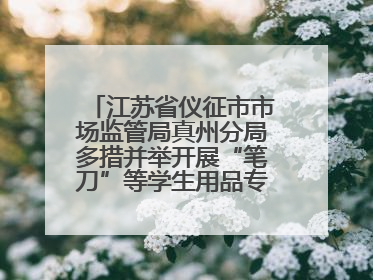 江苏省仪征市市场监管局真州分局多措并举开展“笔刀”等学生用品专项检查