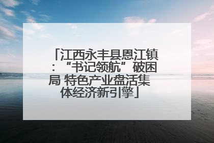 江西永丰县恩江镇：“书记领航”破困局 特色产业盘活集体经济新引擎