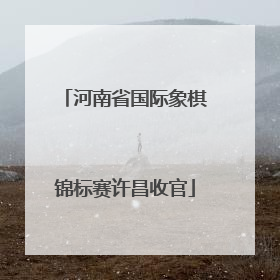 河南省国际象棋锦标赛许昌收官
