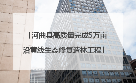 河曲县高质量完成5万亩沿黄线生态修复造林工程