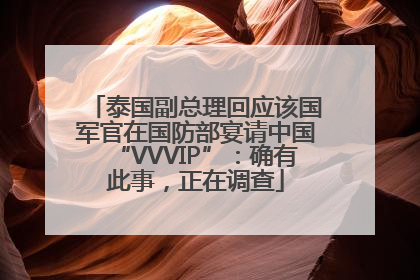 泰国副总理回应该国军官在国防部宴请中国“VVVIP”：确有此事，正在调查
