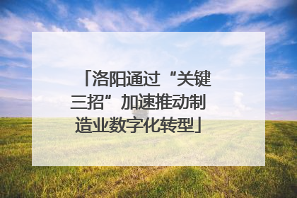 洛阳通过“关键三招”加速推动制造业数字化转型