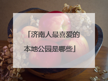 济南人最喜爱的本地公园是哪些