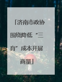 济南市政协围绕降低“三育”成本开展商量
