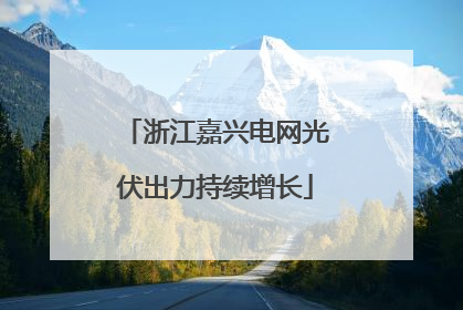 浙江嘉兴电网光伏出力持续增长