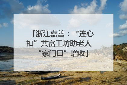 浙江嘉善：“连心扣”共富工坊助老人“家门口”增收