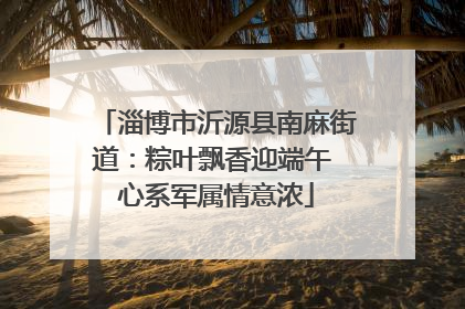 淄博市沂源县南麻街道：粽叶飘香迎端午 心系军属情意浓
