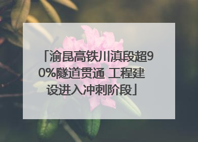 渝昆高铁川滇段超90%隧道贯通 工程建设进入冲刺阶段