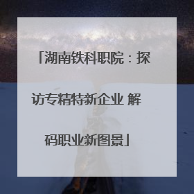 湖南铁科职院：探访专精特新企业 解码职业新图景