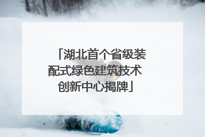 湖北首个省级装配式绿色建筑技术创新中心揭牌