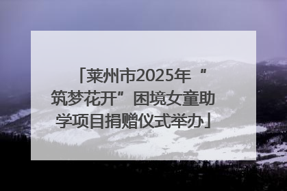 莱州市2025年“筑梦花开”困境女童助学项目捐赠仪式举办