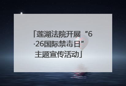 莲湖法院开展“6·26国际禁毒日”主题宣传活动