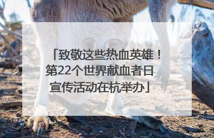 致敬这些热血英雄！第22个世界献血者日宣传活动在杭举办