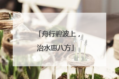 舟行碧波上，治水惠八方