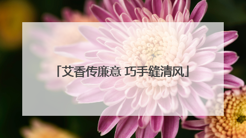 艾香传廉意 巧手缝清风