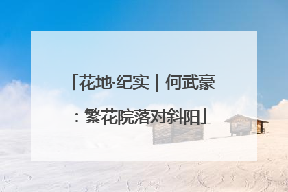 花地·纪实｜何武豪：繁花院落对斜阳
