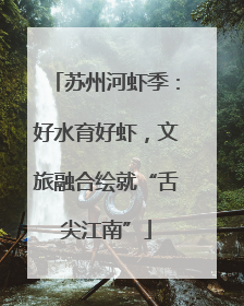 苏州河虾季：好水育好虾，文旅融合绘就“舌尖江南”