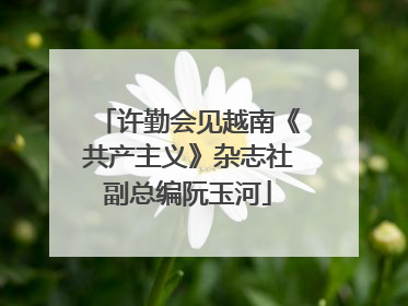 许勤会见越南《共产主义》杂志社副总编阮玉河