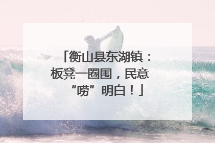 衡山县东湖镇：板凳一圈围，民意“唠”明白！