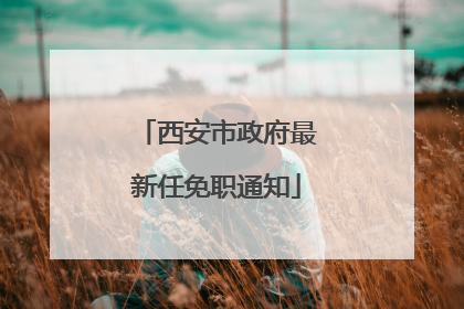 西安市政府最新任免职通知