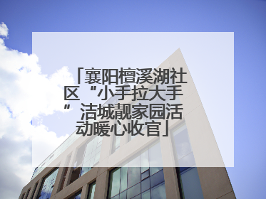 襄阳檀溪湖社区“小手拉大手”洁城靓家园活动暖心收官