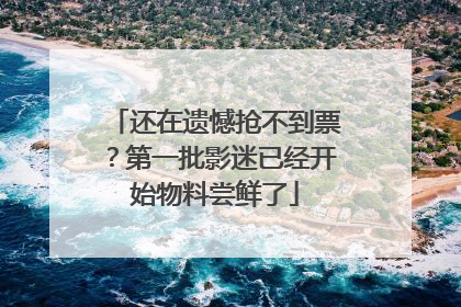 还在遗憾抢不到票？第一批影迷已经开始物料尝鲜了