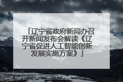 辽宁省政府新闻办召开新闻发布会解读《辽宁省促进人工智能创新发展实施方案》