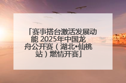 赛事搭台激活发展动能 2025年中国龙舟公开赛（湖北•仙桃站）燃情开赛