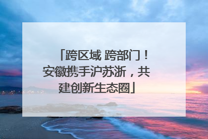 跨区域 跨部门！安徽携手沪苏浙，共建创新生态圈
