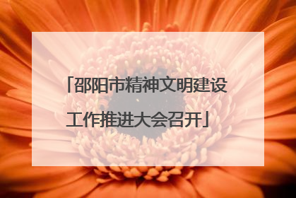 邵阳市精神文明建设工作推进大会召开