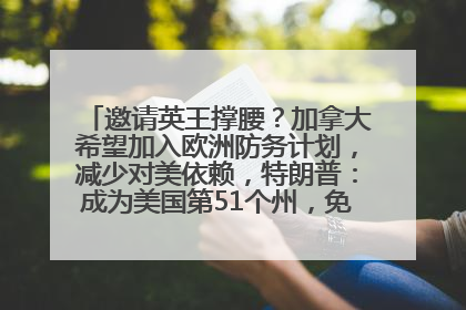 邀请英王撑腰？加拿大希望加入欧洲防务计划，减少对美依赖，特朗普：成为美国第51个州，免费用“金穹”