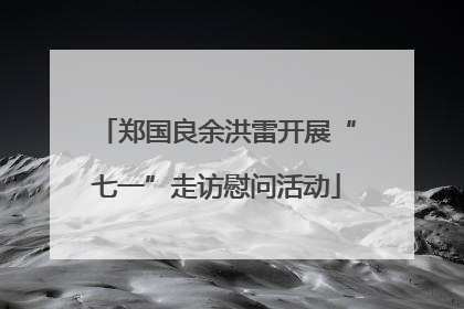 郑国良余洪雷开展“七一”走访慰问活动
