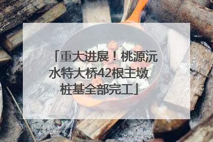 重大进展！桃源沅水特大桥42根主墩桩基全部完工