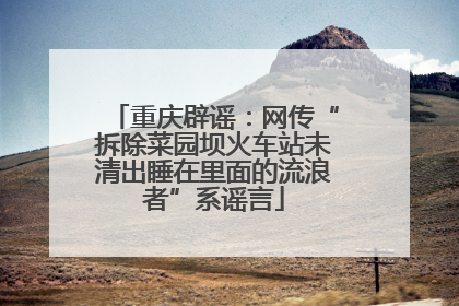 重庆辟谣：网传“拆除菜园坝火车站未清出睡在里面的流浪者”系谣言