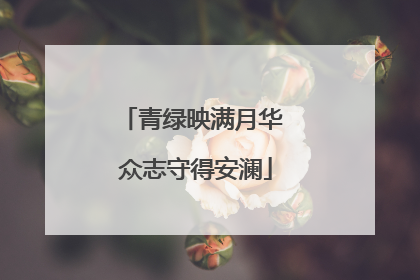 青绿映满月华 众志守得安澜