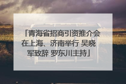 青海省招商引资推介会在上海、济南举行 吴晓军致辞 罗东川主持