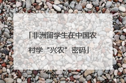 非洲留学生在中国农村学“兴农”密码