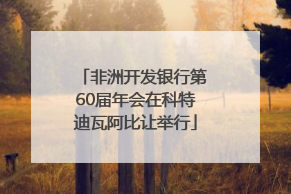 非洲开发银行第60届年会在科特迪瓦阿比让举行