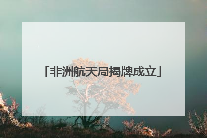 非洲航天局揭牌成立