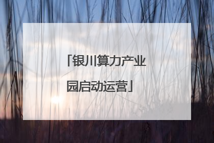 银川算力产业园启动运营