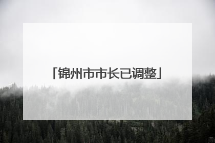 锦州市市长已调整