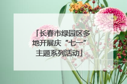长春市绿园区多地开展庆“七一”主题系列活动