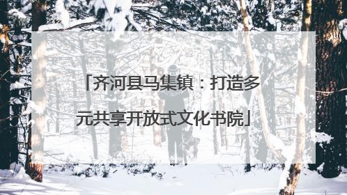 齐河县马集镇：打造多元共享开放式文化书院